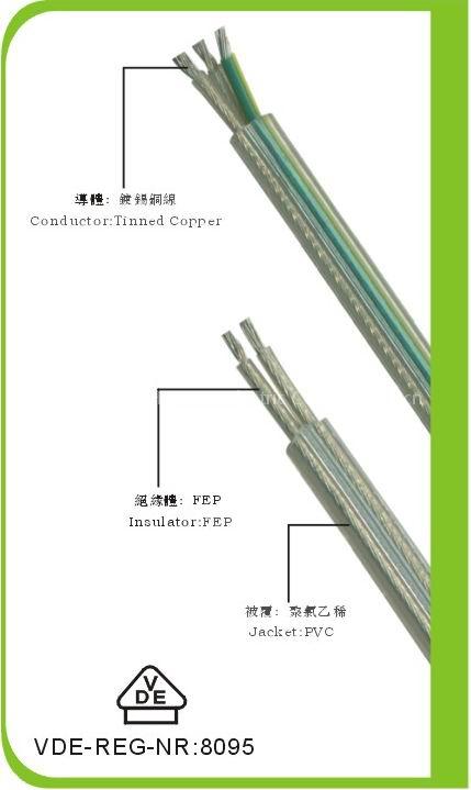 VDE certified Teflon-insulated electric cable 8095