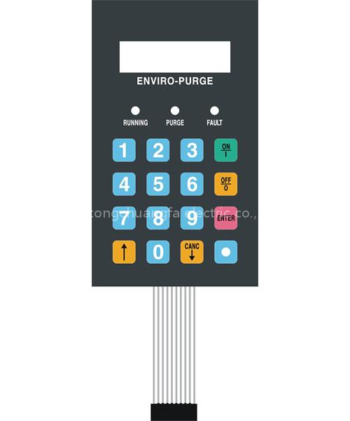Membrane switch embedded IR sensor and LED