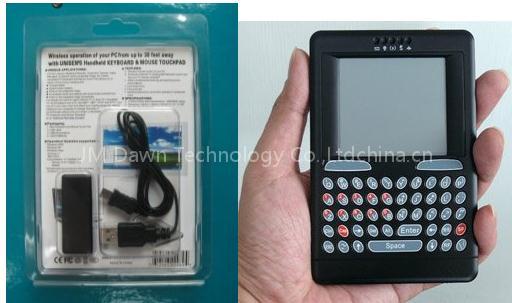 2.4G mini wireless keyboard with touch pad 30 meter black and white