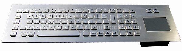 IP65 vandalproof metal keyboard with numeric keypad and touthpad