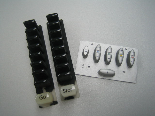 Hong Kong Silicone Rubber Keypads With Epoxy & Metallic Coating