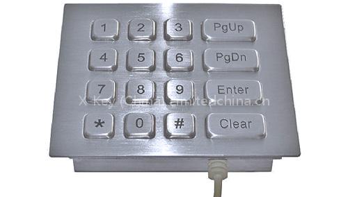 Vandalproof stainless steel public phone numeric keypad