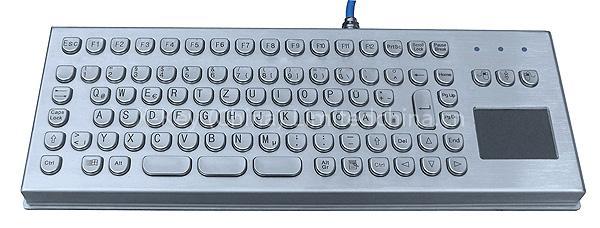 IP65 vandal proof metal INTRINSICALLY SAFE INDUSTRIAL KEYBOARD with touchpad
