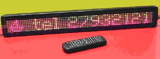 China (Mainland) LED Scrolling Text Message Sign (IR Remote Control)