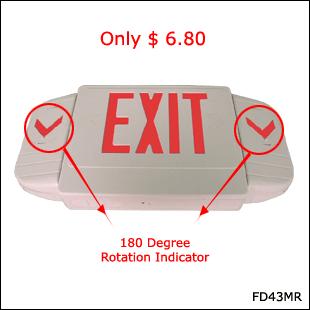 United States Exit Sign With All Direction Indicator