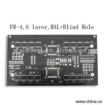 Black Soldered Mask, Six-Layer PCB/PCBA