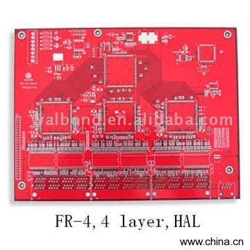 red soldered mask four-layer PCB