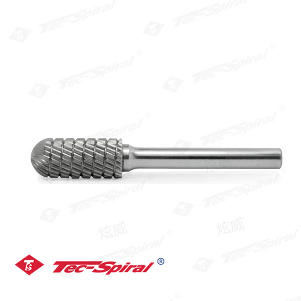 Cylindrical Ball Nosed Carbide Burr, Chipbreaker