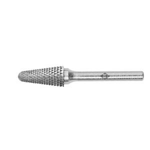 Taper - Radius End Carbide Burr, Diamond Cut