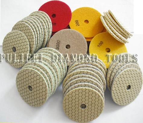 Dry polishing pads