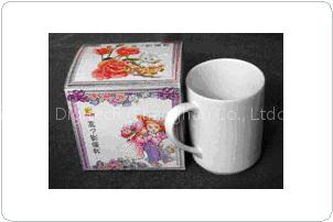 White coated mug