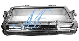 Bronze or Stainless Steel Rectangular Portlight, Porthole, Skylight, Sideport, boat hardware, yacht fitting, marine accessories