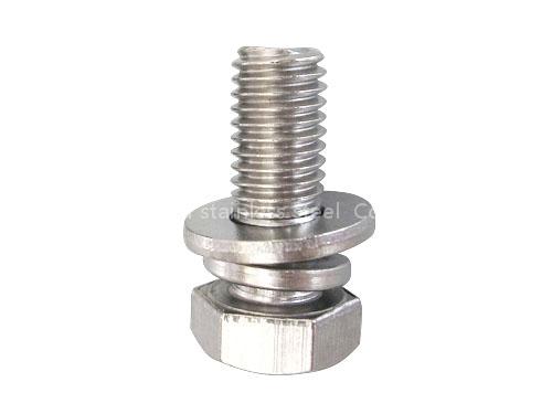 stainless steel bolt and nut with washer