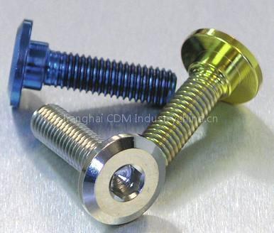 GR2,GR5Titanium screw, bolt, nuts, thread rod of DIN standard from M1 to M24
