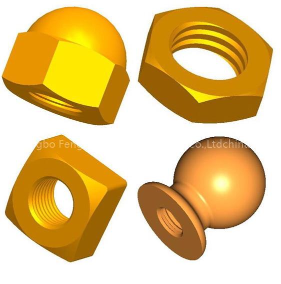 Brass cap nuts