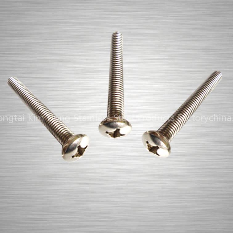 Stainless steel pan head machine screws