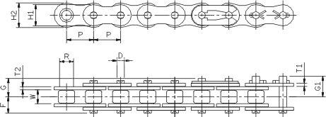Stainless steel roller chain