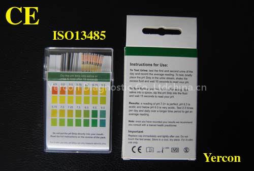 pH test paper strip