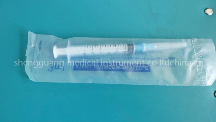 syringe with PE bag packing