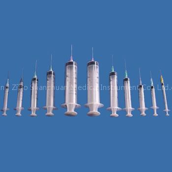 Disposable syringe set