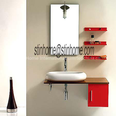 Solid bathroom vanity,Glass Bath uinit