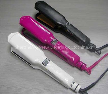 LED digital ceramic hair straightener