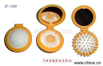 Cosmetic Mirror with Brush
