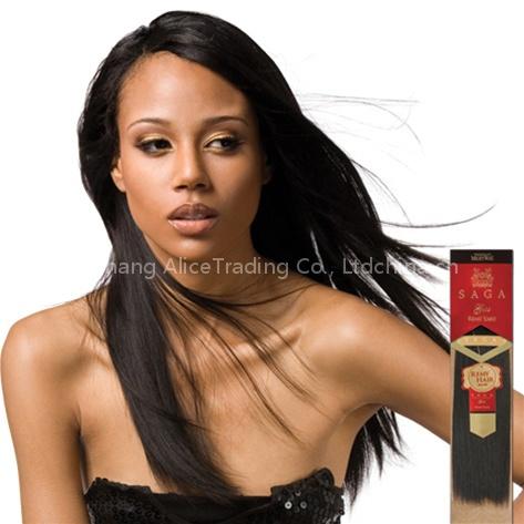 SAGA remy human hair extensions hair weft hair bulk hair weaving