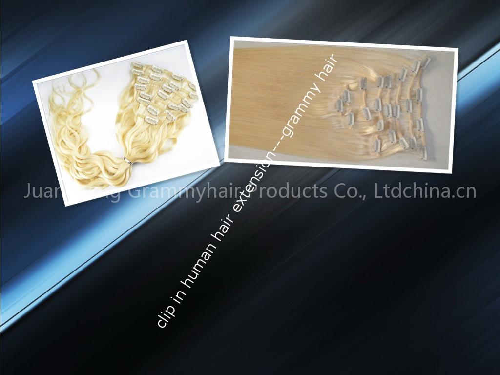clip in human hair extension 20"
