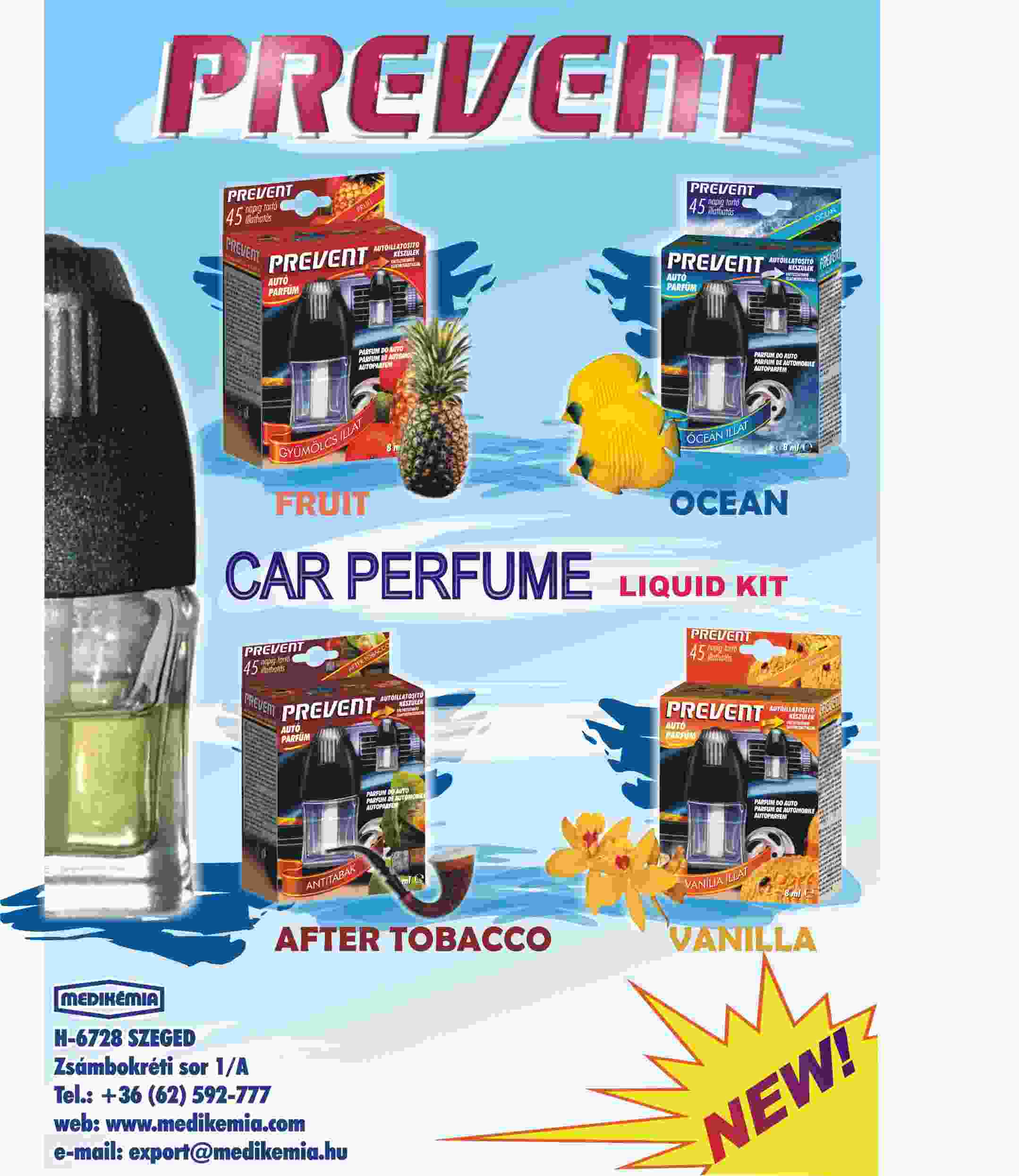Hungary Prevent Liquid Car Perfume Kit