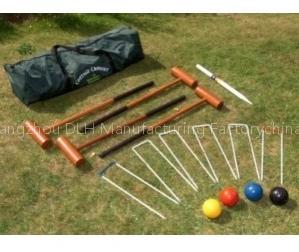 Wooden Garden Croquet Game- DLH90826-8