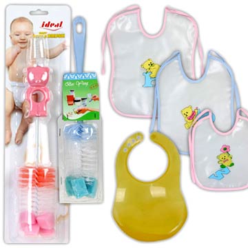 Bottle Brush and Baby Bib