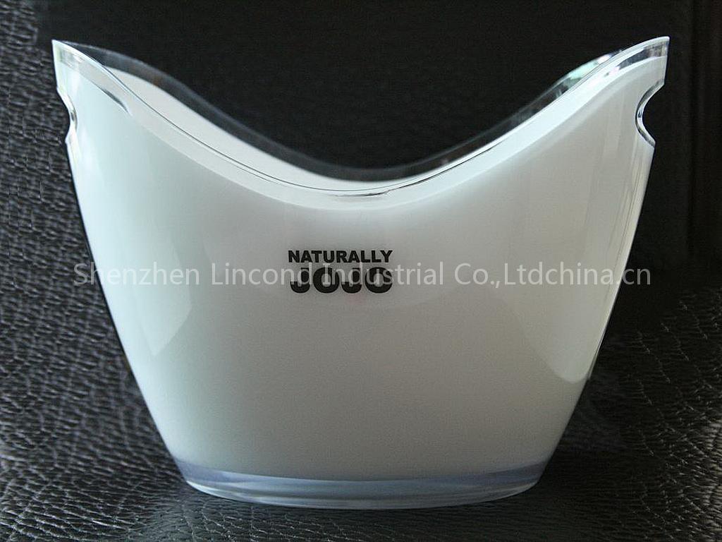 plastic ice bucket double layer champagne bucket