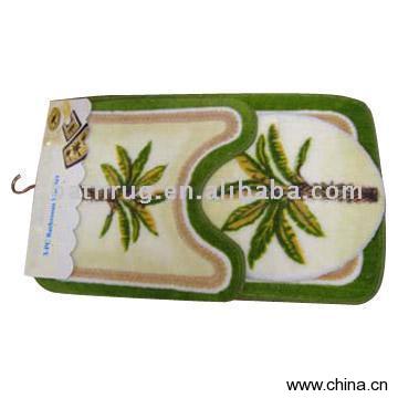 Printed 3pc Bath Mat Set