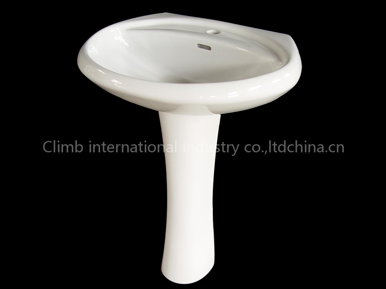 Two Pieces Washing Water Basin with Pedestal Lavabo Bathroom Fittings and Fixture