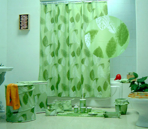 China (Mainland) Printed 100% Polyester Shower Curtain