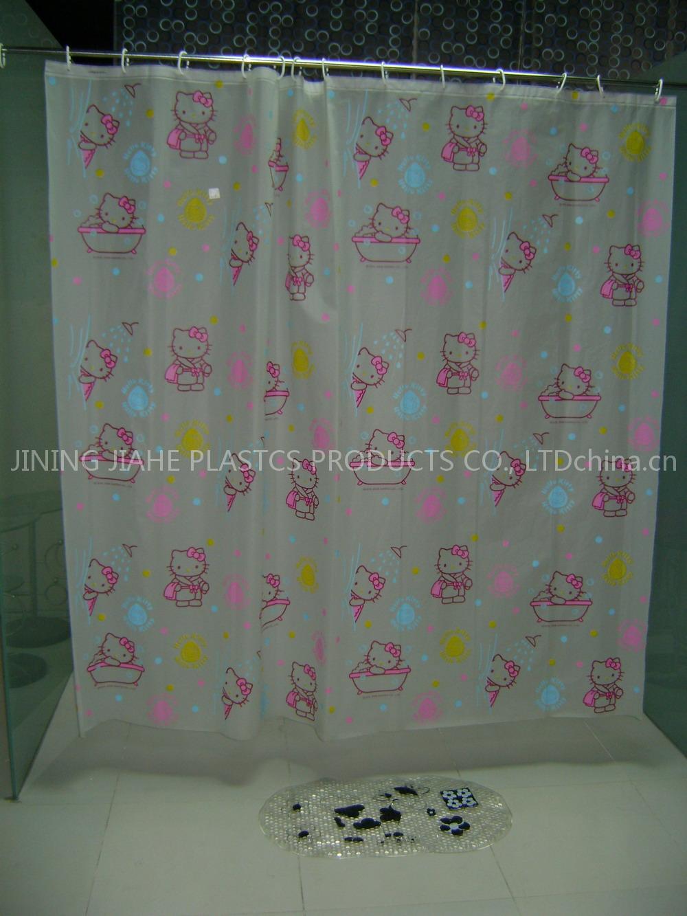 PVC shower curtain
