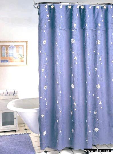 Poly-Cotton Embroidery (Jacquard) Shower Curtain