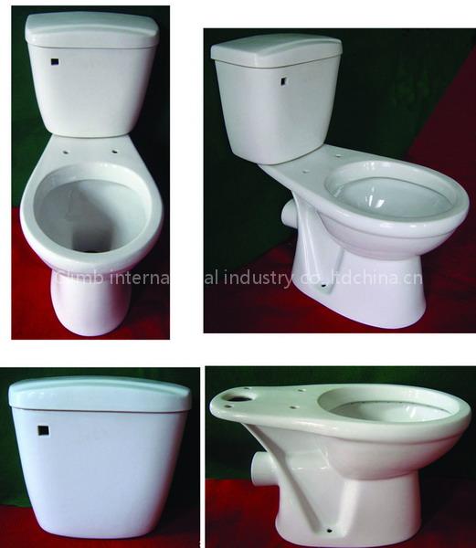 Two Pieces Wash Down Toilet Seats Closetool Squatting WC Pan Sanitary Ware