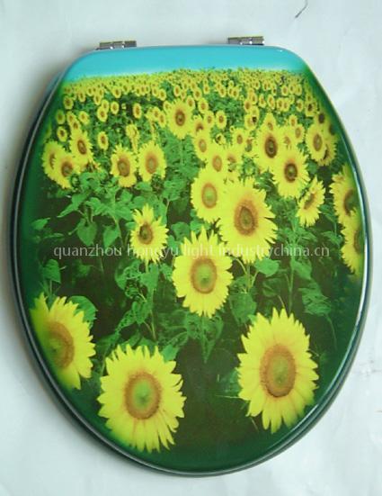 MDF toilet seat with printing