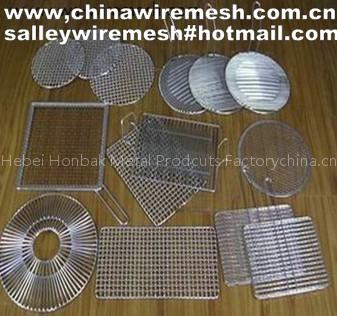 Round barbecue grill netting
