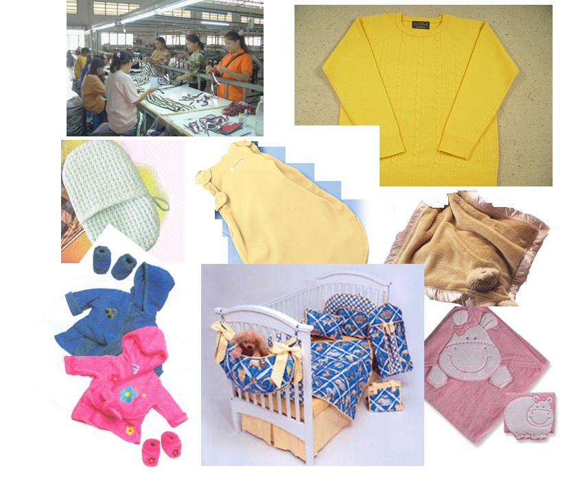 Thailand Knitted Sweaters, Baby Blankets, Beddings And Bath Products.