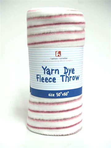 Thailand Yarn Dye Stripe Fleece Throw