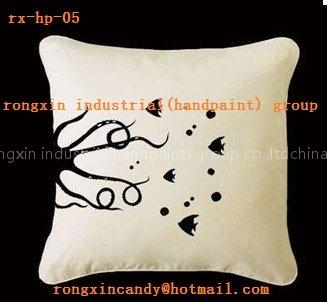 Handpainted Fish Decorative Cushion