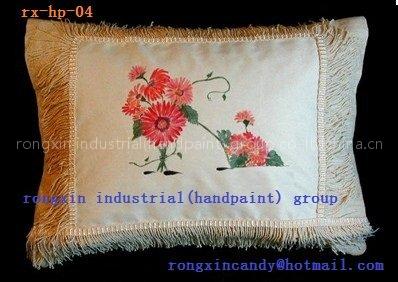 Handpainted Chrysanthemum Pillow