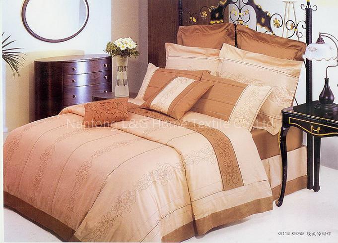nice cotton embroidery bedding