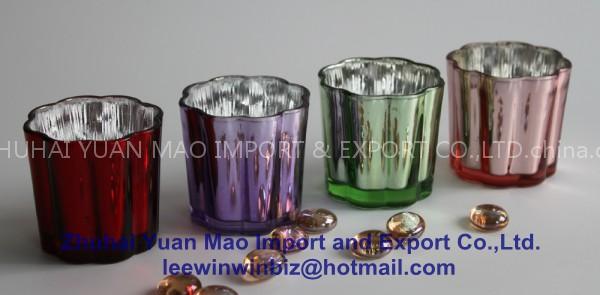 Glass Colorful Candle Holder