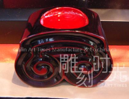 candle holder w/chinese stamp