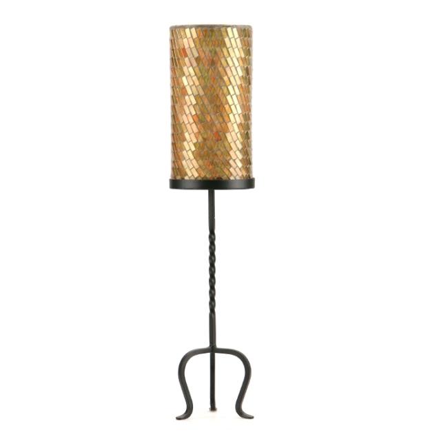 Mosaic Votive Candle Holders On a Metal Holder
