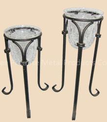 2 pcs glass candle holders